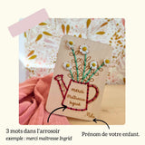 🌸PRECOMMANDE carte en bois modèle Arrosoir - Personnalisable