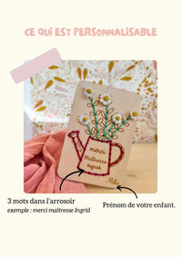 🌸PRECOMMANDE carte en bois modèle Arrosoir - Personnalisable