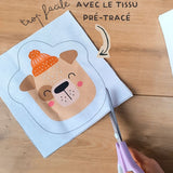 🌸 Les lingettes frimousses rétro - Kit couture premiers projets