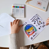 🌸Kit couture à la main enfant - Cartes en papier modèle PRINTEMPS