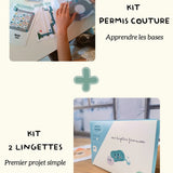 Le coffret découverte  - Permis couture +  kit lingettes frimousses