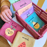 🍍Le semainier de cotons lavables -modèle fruits - Kit couture premiers projets