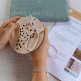 Kit couture à la main enfant - Cartes en bois