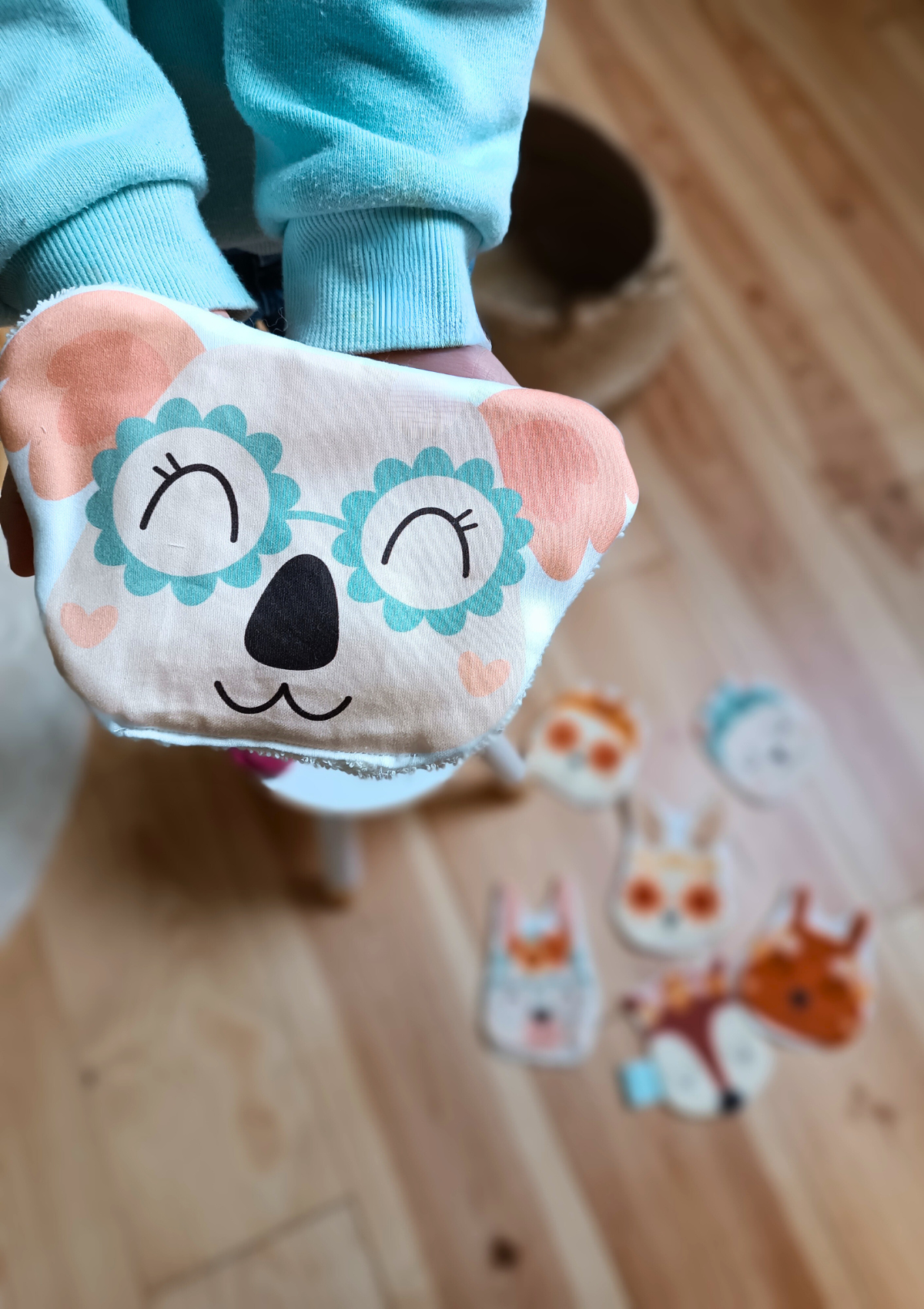 🌸 Les lingettes frimousses rétro - Kit couture premiers projets