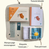 🧼🌊 Le semainier de cotons lavables -modèle océan - Kit couture premiers projets