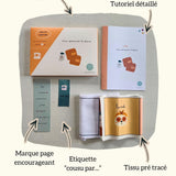 🧼🌸 Le semainier de cotons lavables -modèle rétro - Kit couture premiers projets