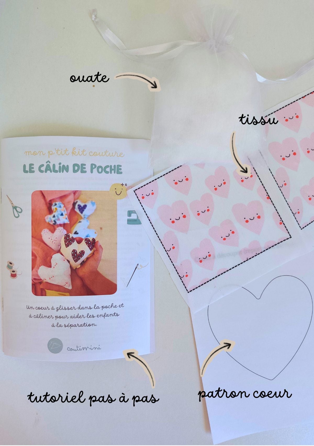 Le câlin de poche - Kit couture enfant avec patron