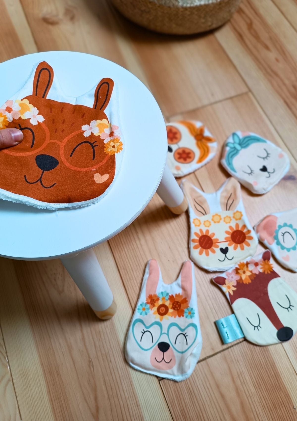 🌸 Les lingettes frimousses rétro - Kit couture premiers projets