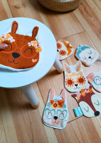 🌸 Les lingettes frimousses rétro - Kit couture premiers projets