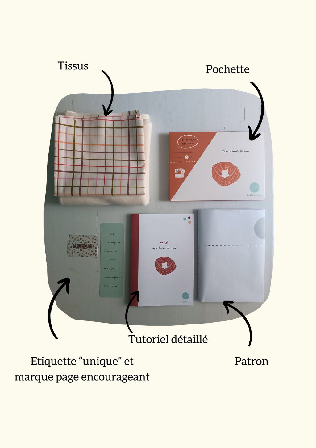 Le tour de cou - Kit couture avec patron