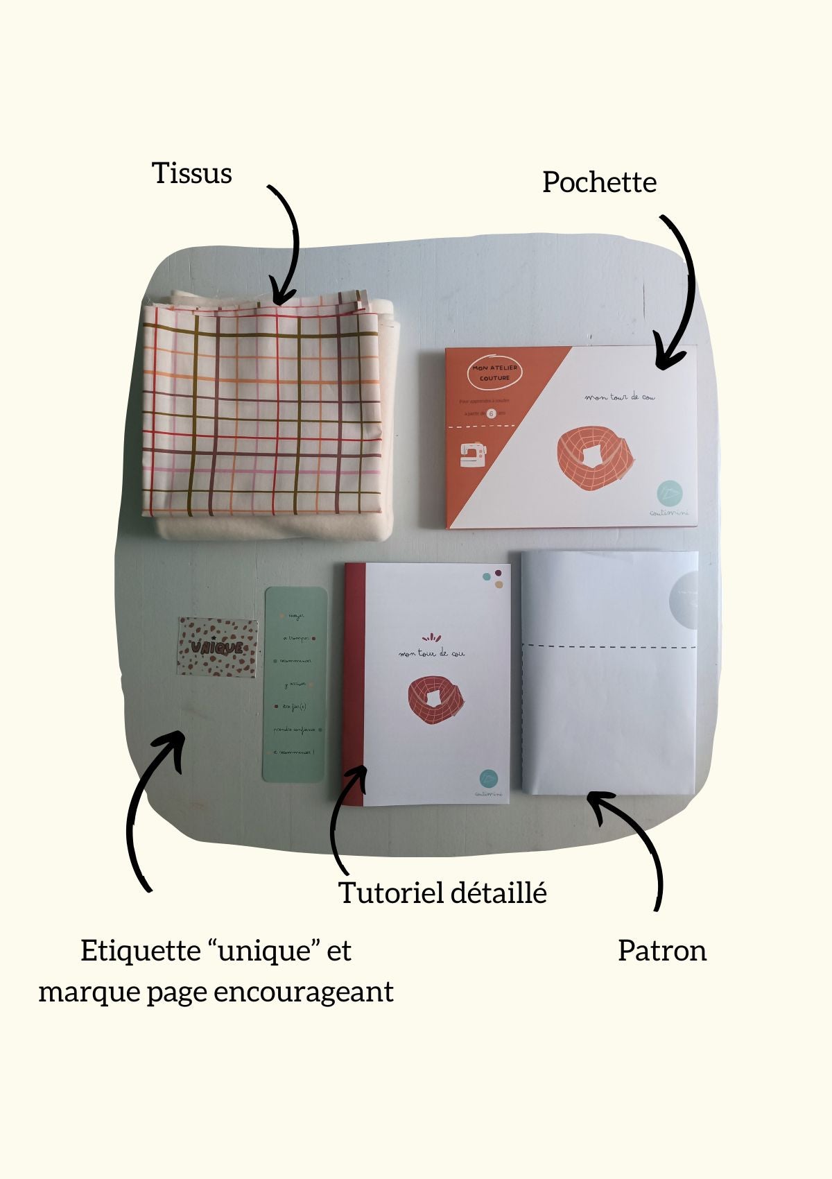 Le tour de cou - Kit couture avec patron