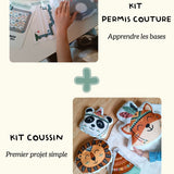 Le coffret découverte  - Permis couture +  kit coussin