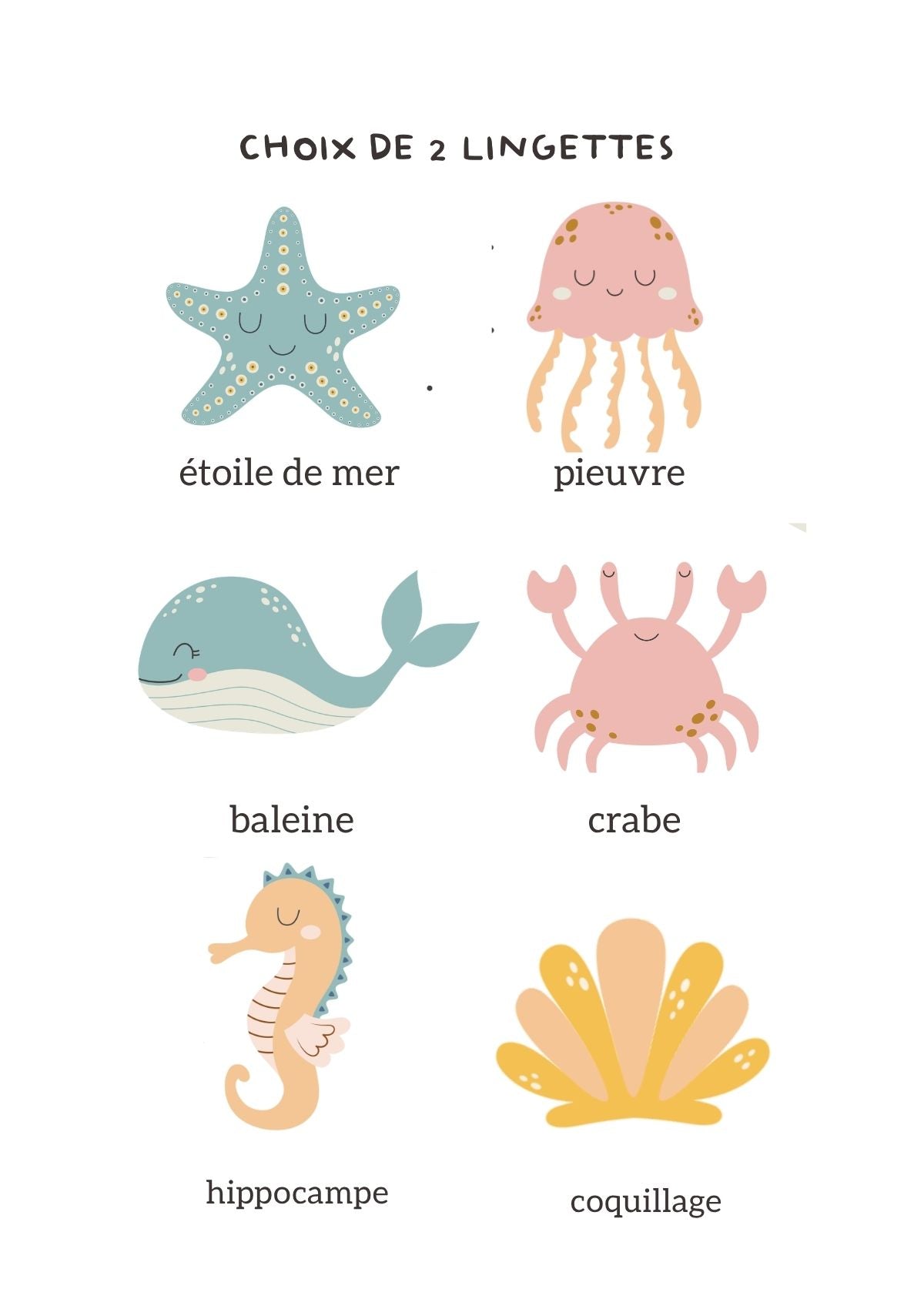 🌊 Les lingettes frimousses océan - Kit couture premiers projets