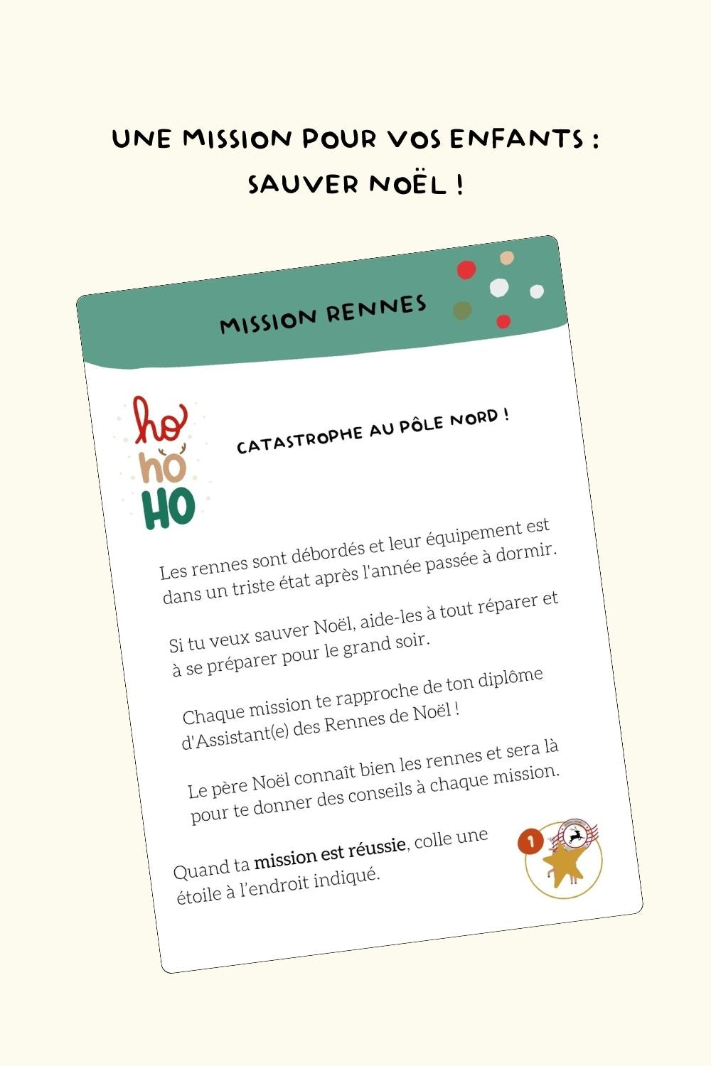 🦌Mission rennes - Kit couture enfant