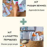 Le coffret découverte  de Noël - Mission rennes +  kit lingettes frimousses hiver