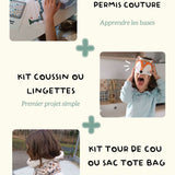 Le parcours couture  - Permis couture +  premier projet + projet avec patron