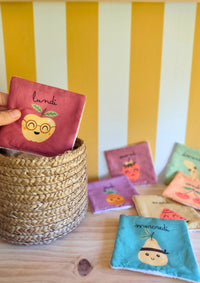 🍍Le semainier de cotons lavables -modèle fruits - Kit couture premiers projets