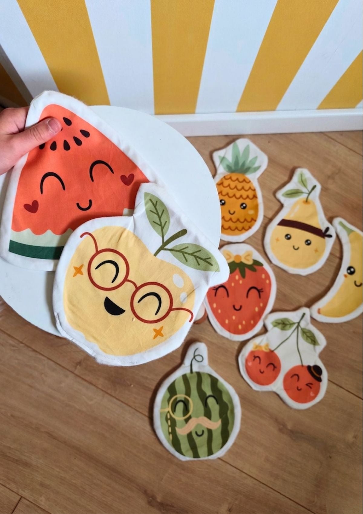 🍍 Les lingettes frimousses fruits - Kit couture premiers projets