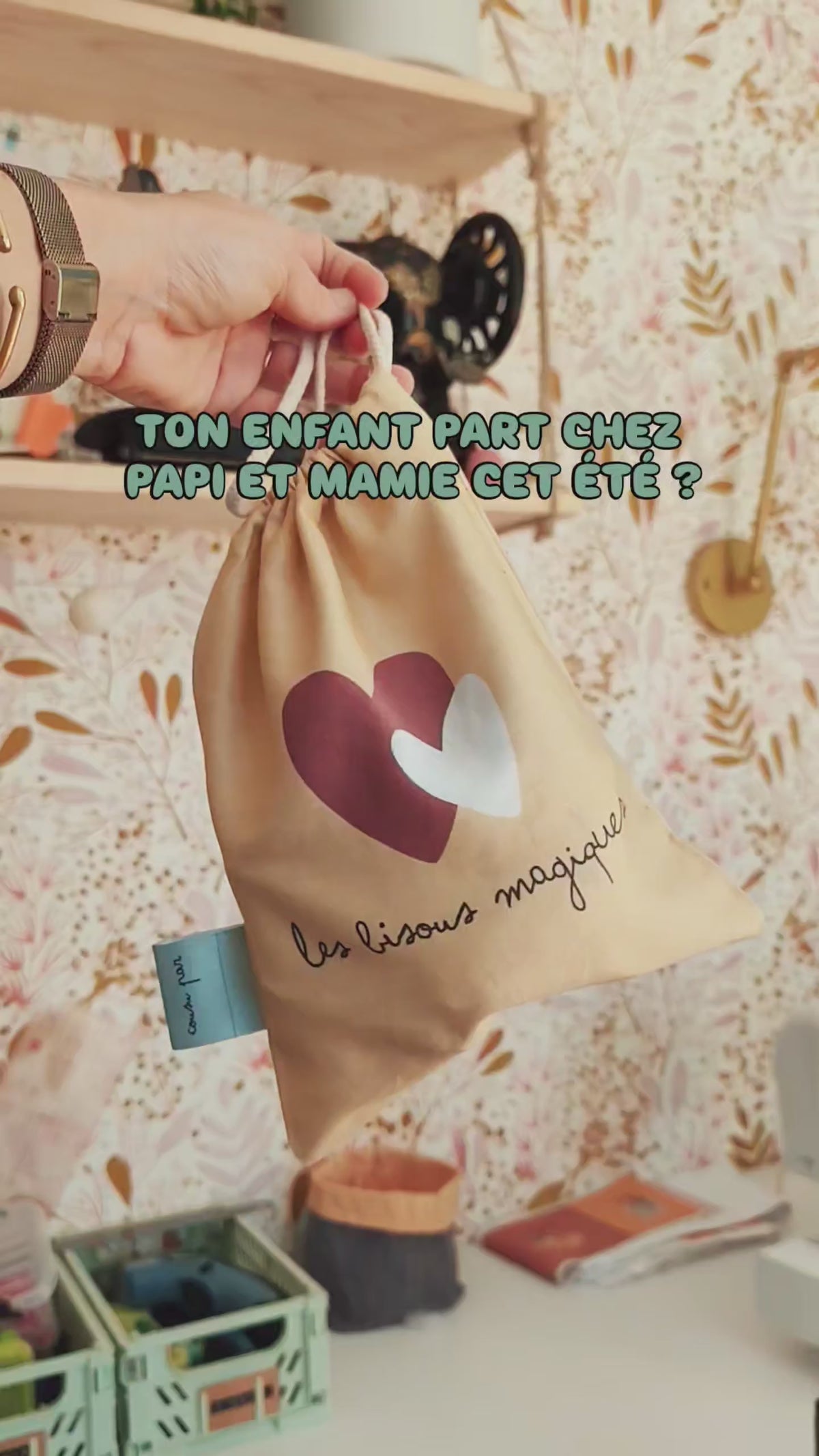 💋Le pochon de séparation des bisous magiques - Kit couture niveau 2