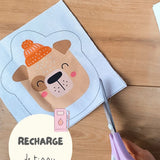 Recharge de tissus - Les 2 lingettes frimousses (toutes les collections)