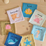 🧼🌊 Le semainier de cotons lavables -modèle océan - Kit couture premiers projets