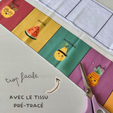 🍍Le semainier de cotons lavables -modèle fruits - Kit couture premiers projets