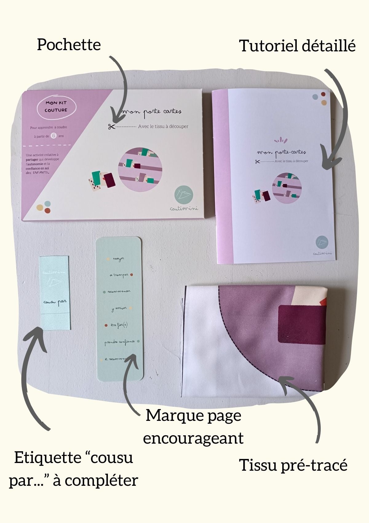 🃏Le porte cartes - Kit couture niveau 2